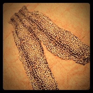 Cheetah print high waisted pants